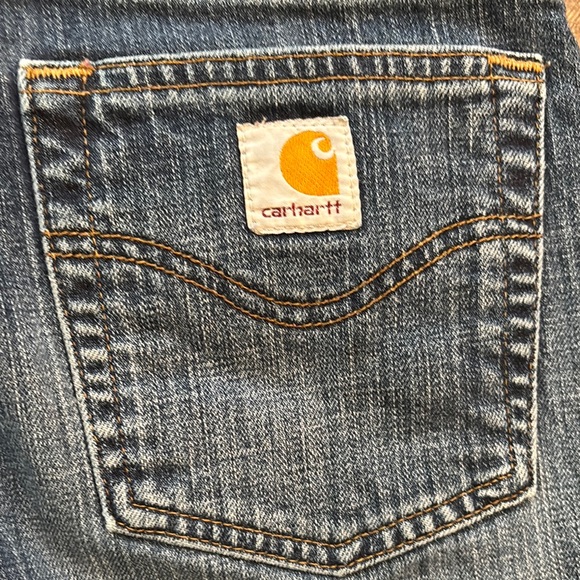 Carhartt‎ Women’s Size 10 x 34 Boot Cut Traditional Fit Blue Jeans Denim - Picture 10 of 14